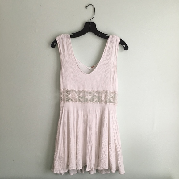 Free People White Lace Insert Sun Dress - Picture 2 of 5